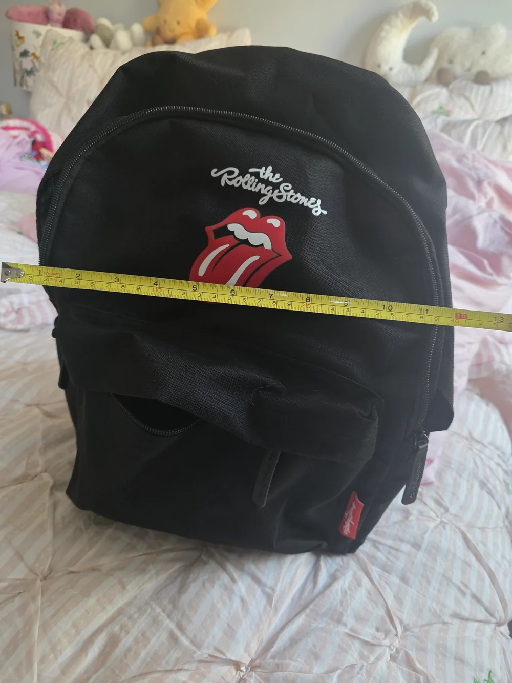 The Rolling Stones Black Logo Backpack - Men's Casual Daypack